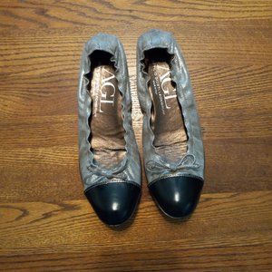 AGL Cap Toe Bow Ballet Flats Size 41 Classic Old Money Preppy Quiet Luxury